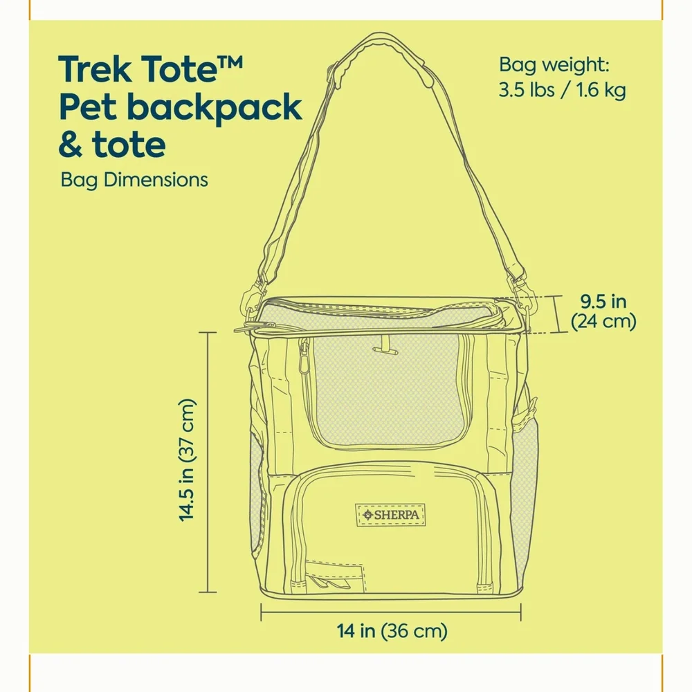 Sherpa Trek Tote Pet Carrier Backpack Gray Blue NWT Small Dog Cat Travel Bag